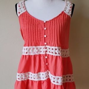 Anthropologie coral tunic
